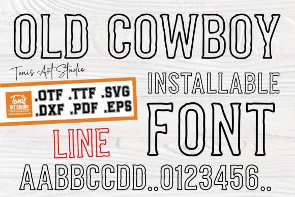 Enhance Your Web Design with Old Cowboy Line Font