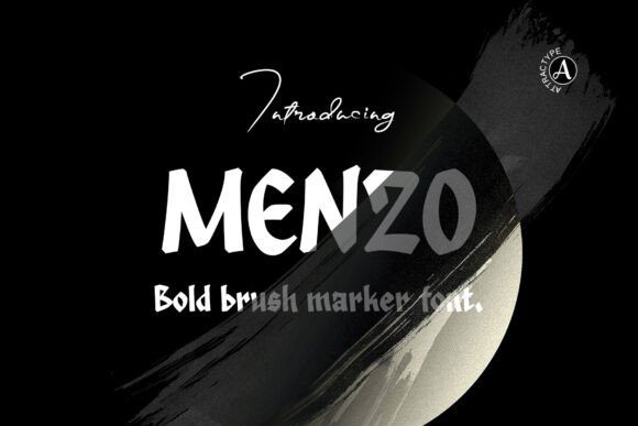 Menzo: A Bold Brush Marker Font for Editorial Design