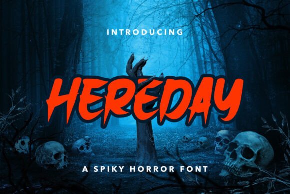 Unleash Creativity with Hereday Spiky Horror Font