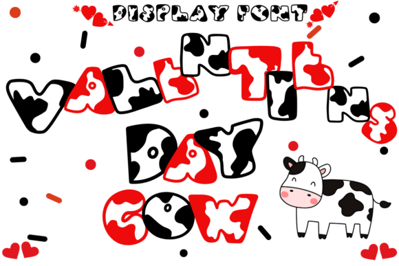 Valentine’s Day Cow: A Charming Font for Creative Branding